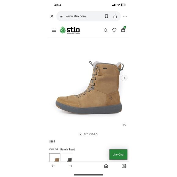 Stio Colter Waterproof Tall Boots Ranch Road 11.5 Khaki High-Performance Winter - Picture 1 of 13